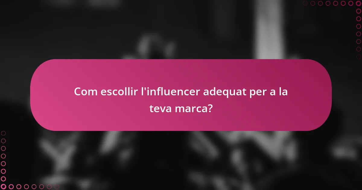 Com escollir l'influencer adequat per a la teva marca?