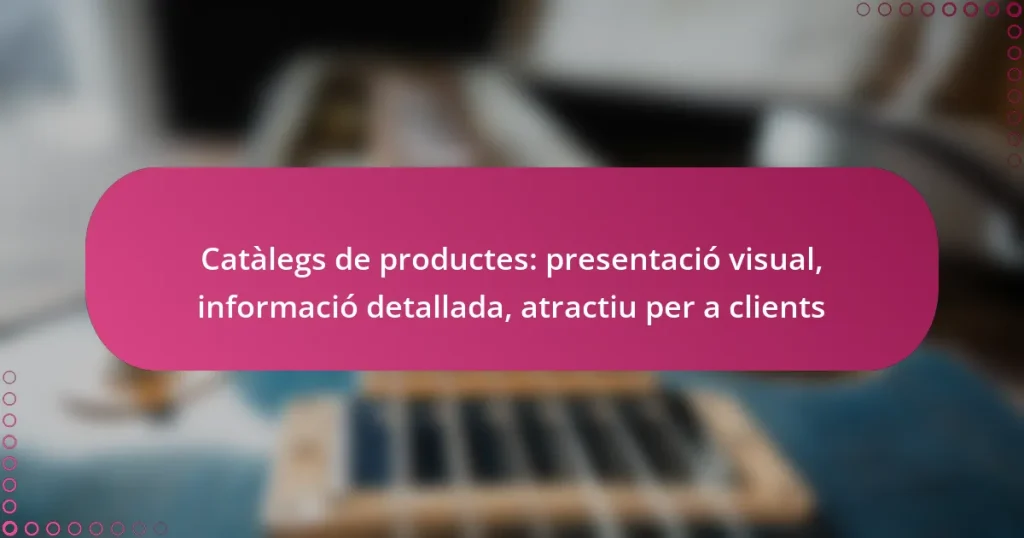 Catàlegs de productes: presentació visual, informació detallada, atractiu per a clients