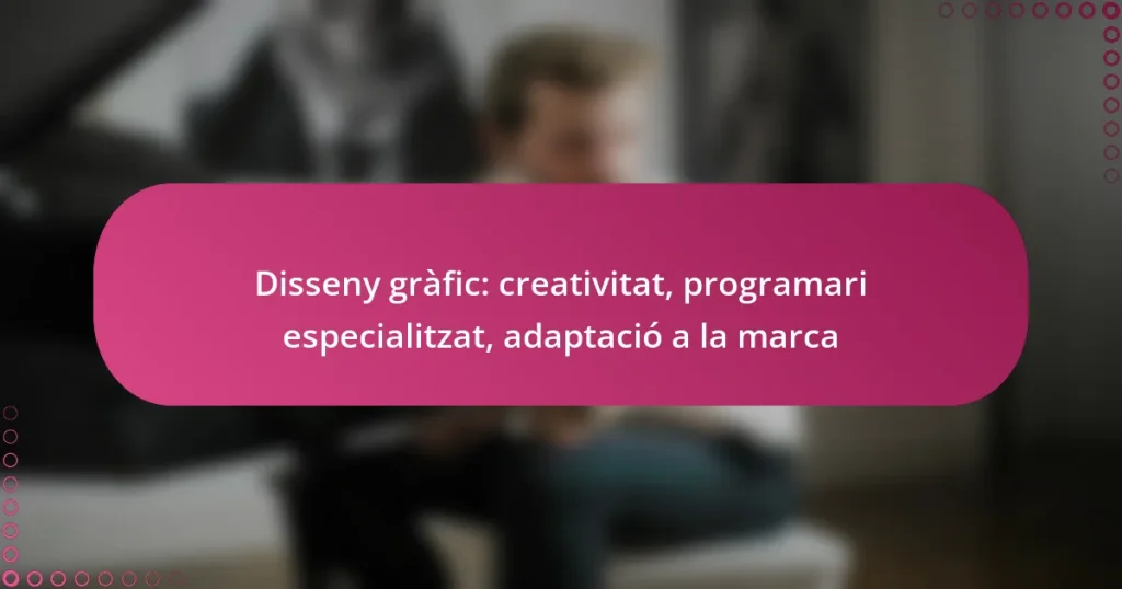 Disseny gràfic: creativitat, programari especialitzat, adaptació a la marca