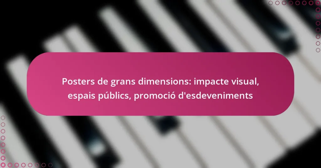 Posters de grans dimensions: impacte visual, espais públics, promoció d’esdeveniments