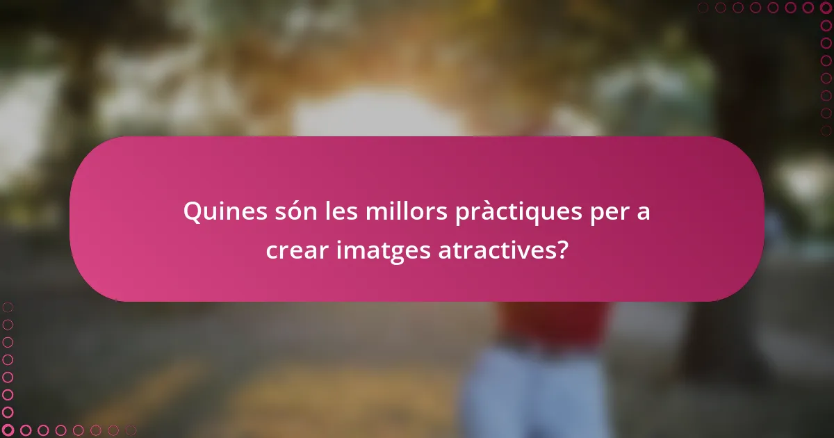 Quines són les millors pràctiques per a crear imatges atractives?